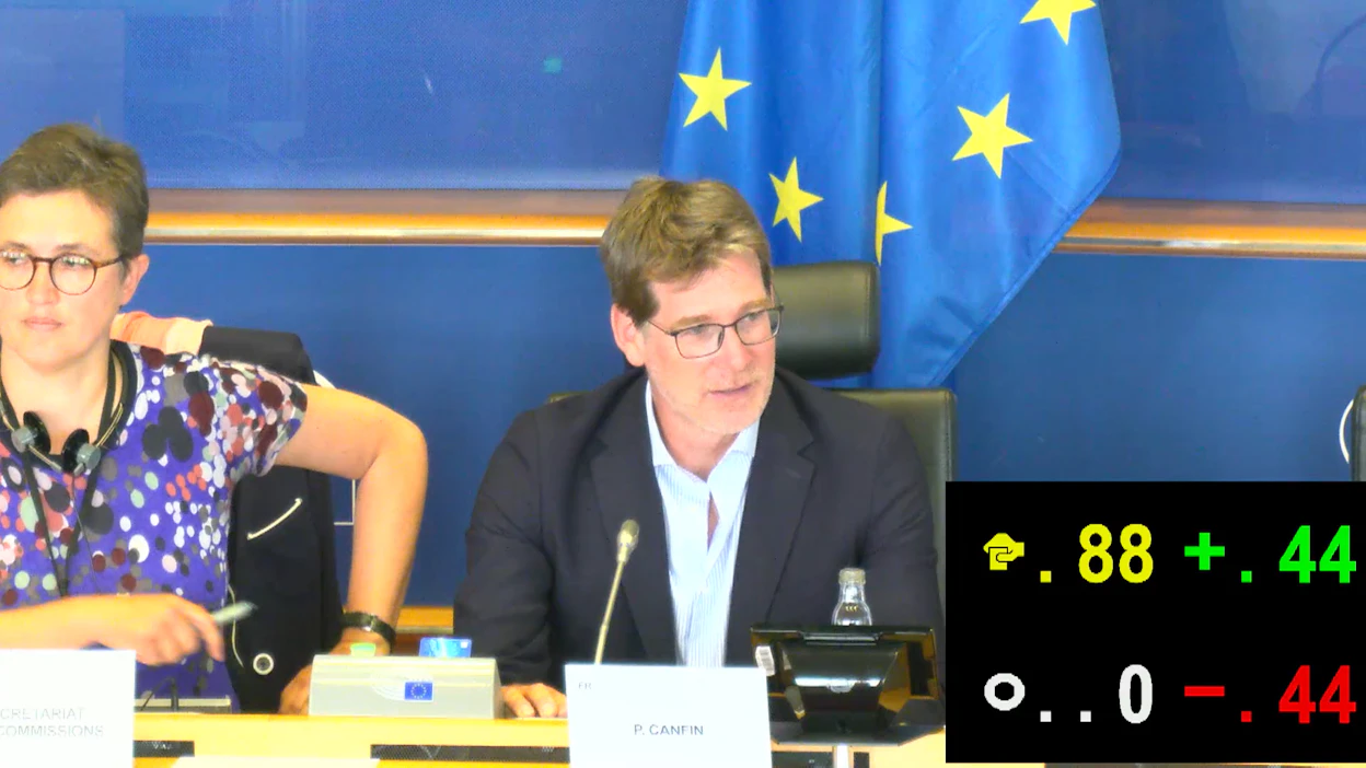 Edellisellä kerralla EU:n ympäristövaliokunta käsitteli asiaa useita tunteja ja päätyi pöytäämään asian seuraavassa kokouksessa käsiteltäväksi. Äänet jakautuivat esityksen puoltamisen ja hylkäämisen välille tasan. Ranskalainen Pascal Canfin johti ympäristövaliokunnan kokousta.