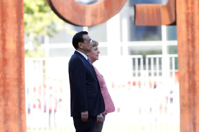 Saksan liittokanslerin Angela Merkel ja Kiinan pääministeri Li Keqiang tapasivat Berliinissä. LEHTIKUVA/AFP