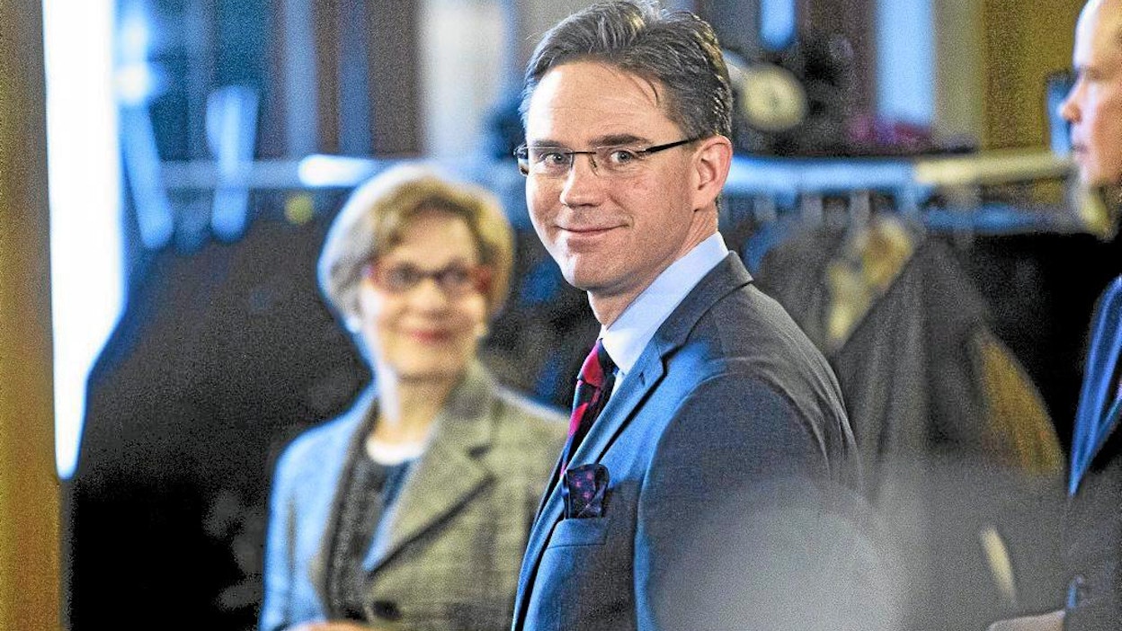 Hallituskauden puoliväli-istunto Säätytalossa. Pääministeri Jyrki Katainen.