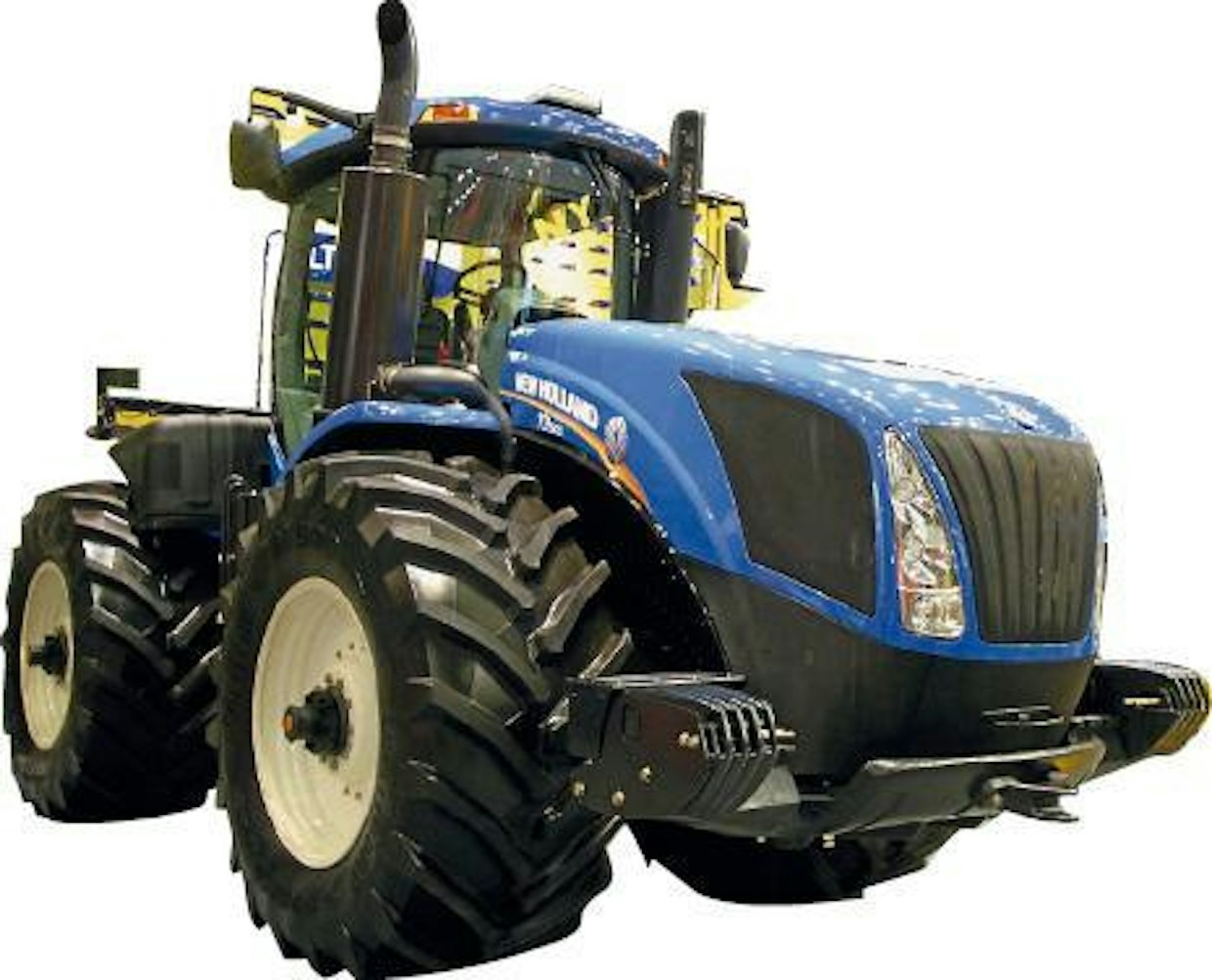 Uusi New Holland T9.505 oli Agromekin järein traktori. 13-litraisen kuutosmoottorin nimellisteho on 336 kw (457 hv). Powershift-ajovoimansiirrossa on 16 välitystä eteen ja 2 taakse, voimanoton nopeus on 1000 r/min. Kuormantuntevan hydrauliikan tuotto on 208 l/min, ulkopuolisessa hydrauliikassa on neljä sähkölohkoa ja power beyond-liitäntä. Nostolaitteen nostovoima on 90 kN. (HH)