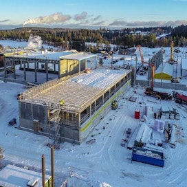 Spinnovan ja Suzanon tehdashankkeen rakennustyö on parhaillaan käynnissä Jyväskylässä.