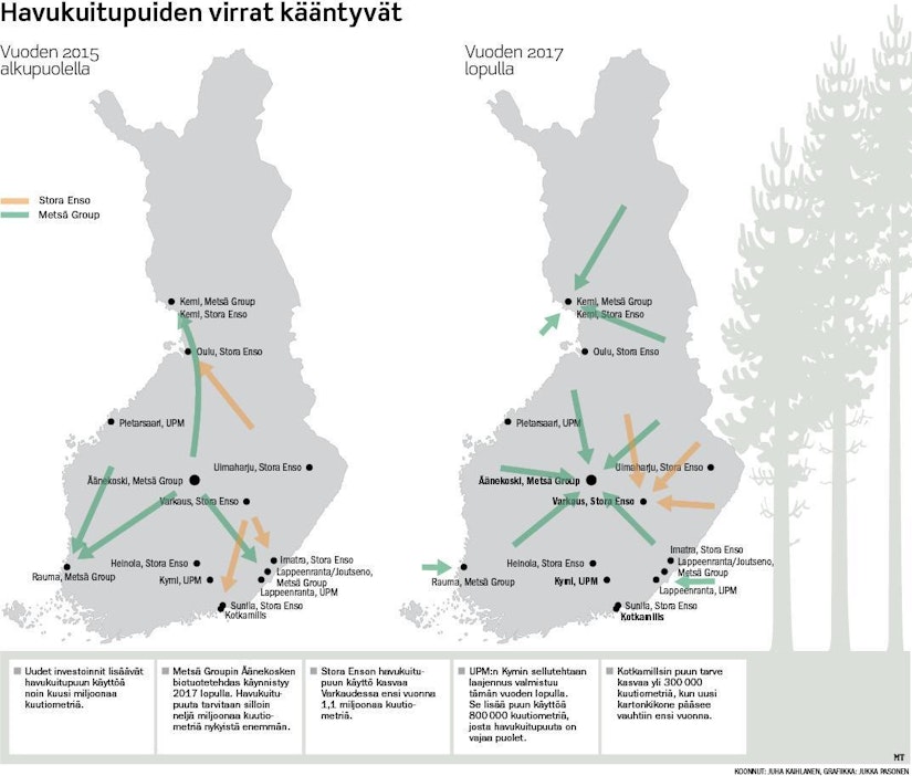 Havukuitupuut jäävät pian keskiseen Suomeen - MT Metsä - Maaseudun  Tulevaisuus