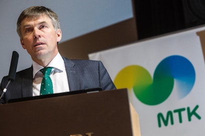 MTK:n puheenjohtaja Juha Marttila puhui MTK:n metsävaltuuskunnassa viime viikon keskiviikkona.