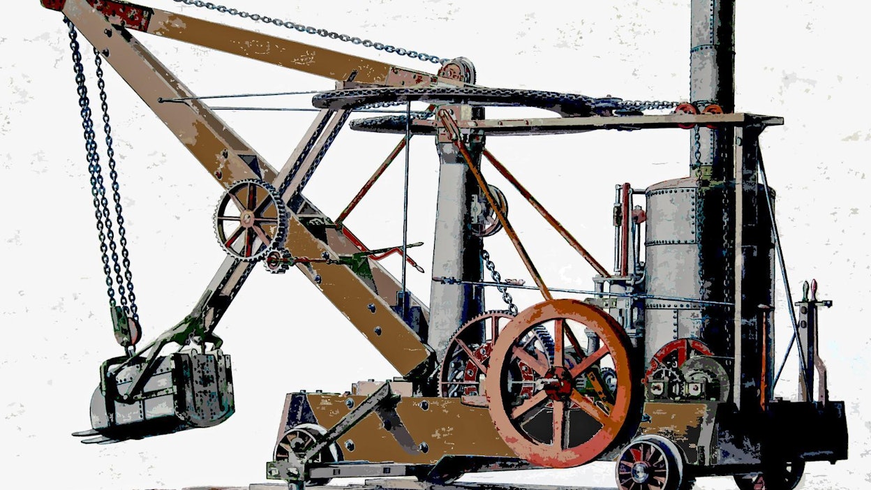 Otisin ensimmäisestä kaivinkoneesta ei ole säilynyt yhtään alkuperäistä kuvaa tai piirrosta, mutta vuonna 1841 tehdyssä piirroksessa esitetyn koneen katsotaan kuvaavan suhteellisen tarkasti Otisin kaivinkoneen kolmatta versiota. Koneen alusta on tehty puusta ja höyrykattila on alustan takaosassa. Puusta on valmistettu myös kolmionmuotoinen nostopuomi. Se kääntyy sivusuunnassa 180 astetta valurautaisen keskipylvään varassa. Kääntämistä varten nostopuomin yläpäässä on puolikaaret, joihin kääntörummulta tulevat ketjut on kiinnitetty. 1,1 kuution kauha on kiinni varressa, jota voi ketjukoneiston avulla liikuttaa koneesta poispäin ja takaisin. Tätä varten on nostopuomissa ollut pieni höyrykone. Alkuperäisestä piirroksesta oli jätetty pois muun muassa tämä höyrykone sekä koneen takaosassa sijainnut höyrykattilan vesisäiliö ja koneistoa suojannut katos. Oheinen kuva on tehty vuoden 1841 piirroksen pohjalta.