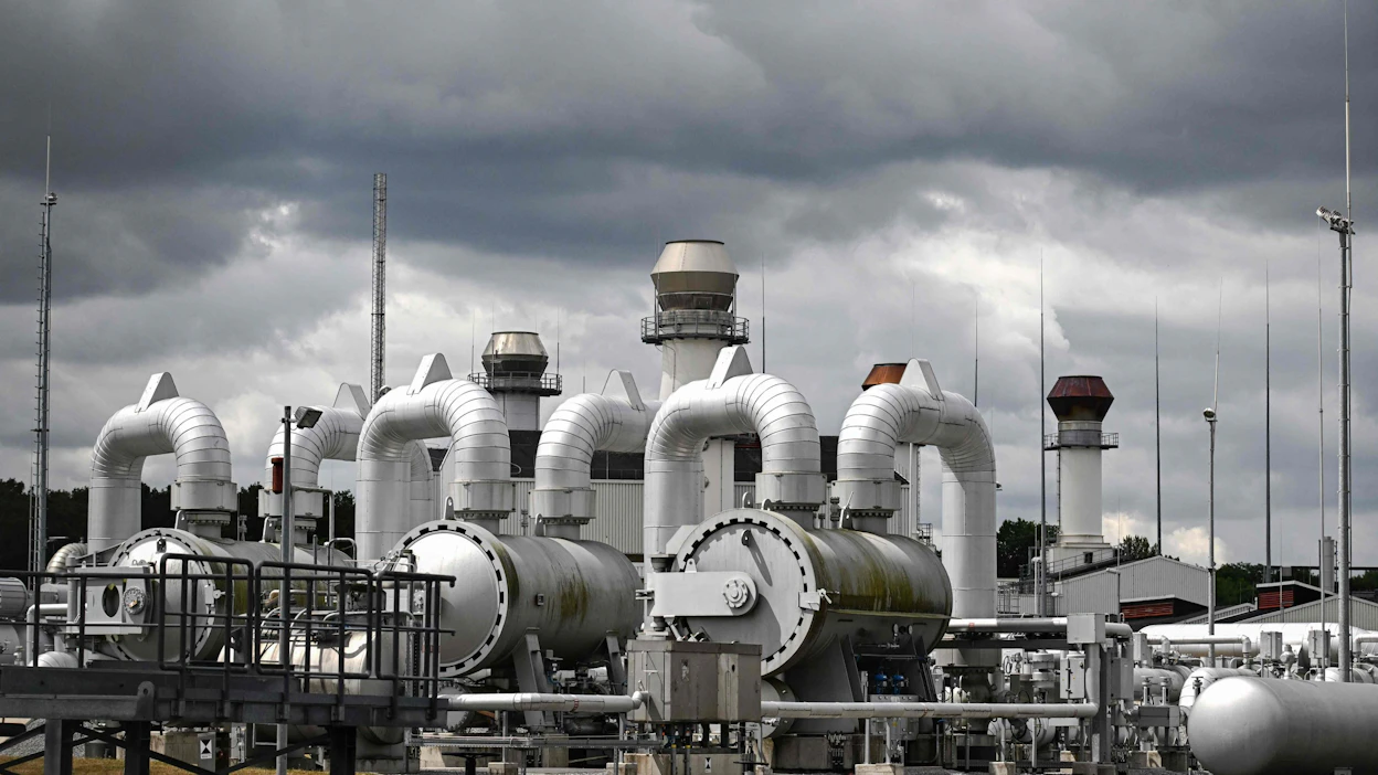 EU-maiden energiaministerit saavuttivat maanantaina Brysselissä sovun kaasun hintakorjausmekanismista. Kuvassa kaasuputkistoa Wernessä Saksassa. LEHTIKUVA / AFP.