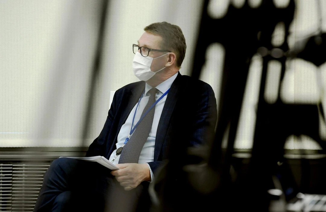 Vanhanen esitteli Vero 2021 -tapahtumassa näkemyksiään siitä, millä tavalla suomalaisyritykset pystyisivät nappaamaan kiinni maailmantalouden noususta koronakriisin väistyessä. LEHTIKUVA / HEIKKI SAUKKOMAA