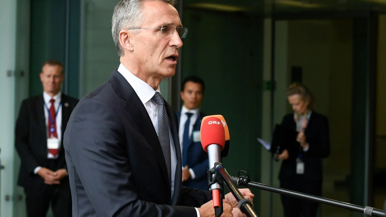 Naton pääsihteeri Jens Stoltenberg pitää hyvänä, että Yhdysvaltain presidentti Donald Trump ja Venäjän presidentti Vladimir Putin tapaavat. Kuva: Lehtikuva/AFP