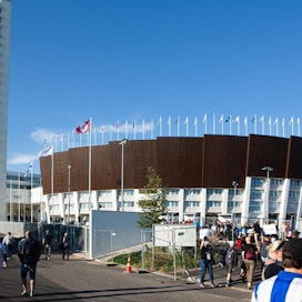 Olympiastadion on erinomainen esimerkki eri materiaalien yhteiskäytöstä.