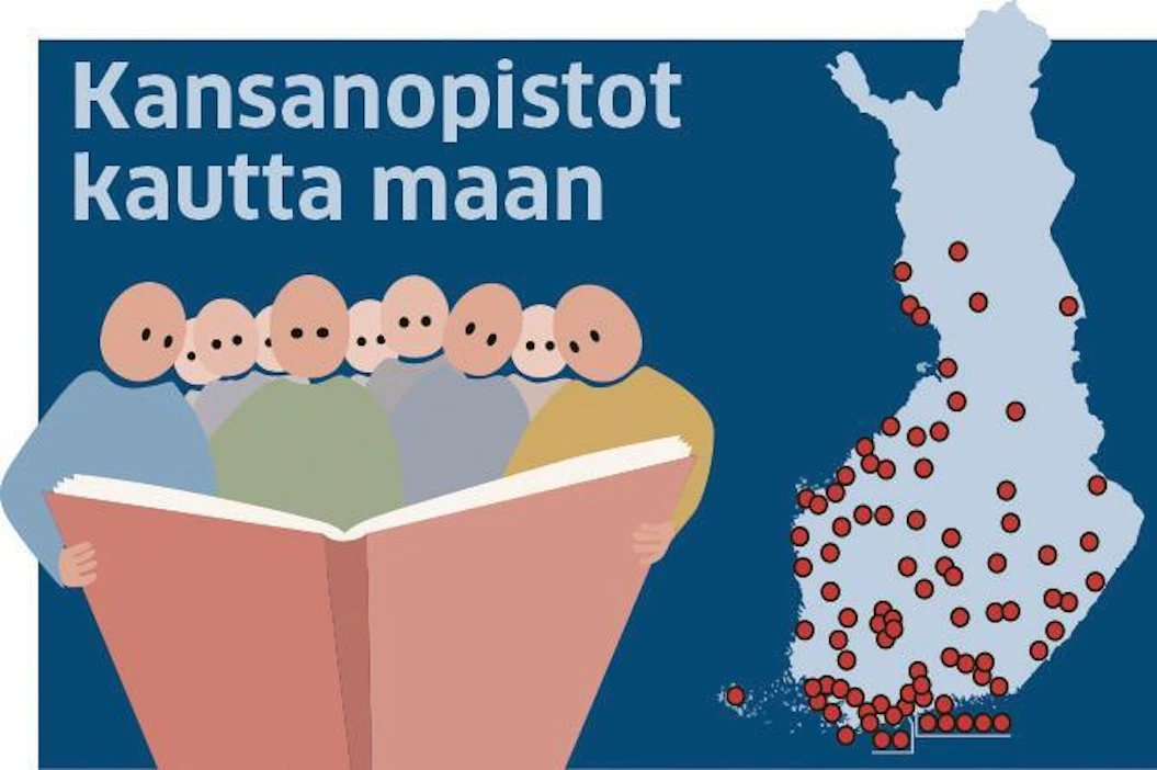 Noin 80 kansanopiston koulutuksissa käy vuosittain kymmeniä tuhansia opiskelijoita.