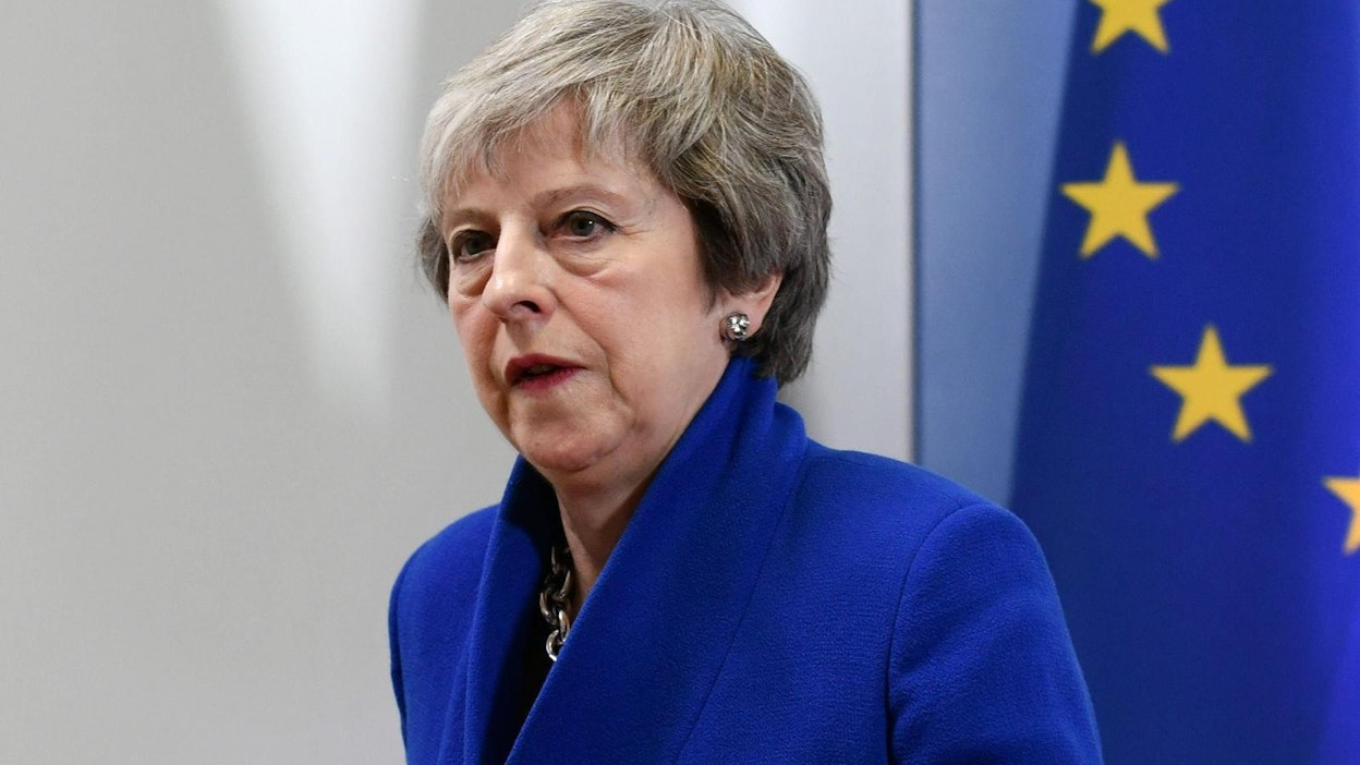 Theresa Mayn mielestä uudesta brexit-kansanäänestyksestä ei seuraisi mitään hyvää. Lehtikuva / AFP