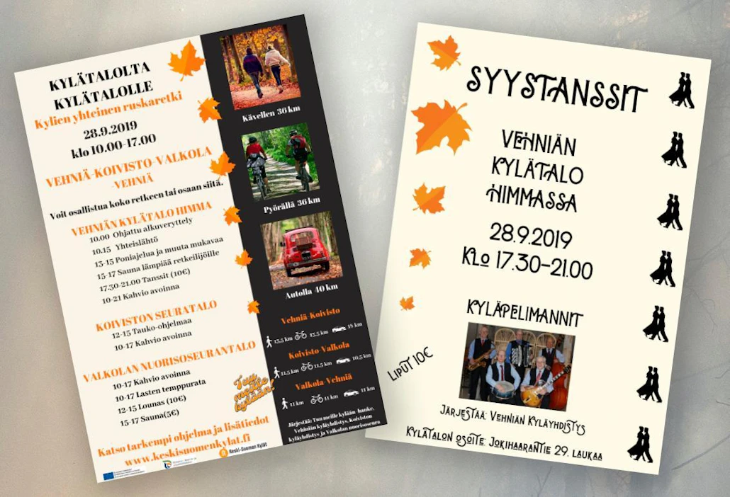 Laukaassa ja Äänekoskella kolme kylää yhdistää voimansa ja järjestää ruskaretken tulevana lauantaina 28.9.