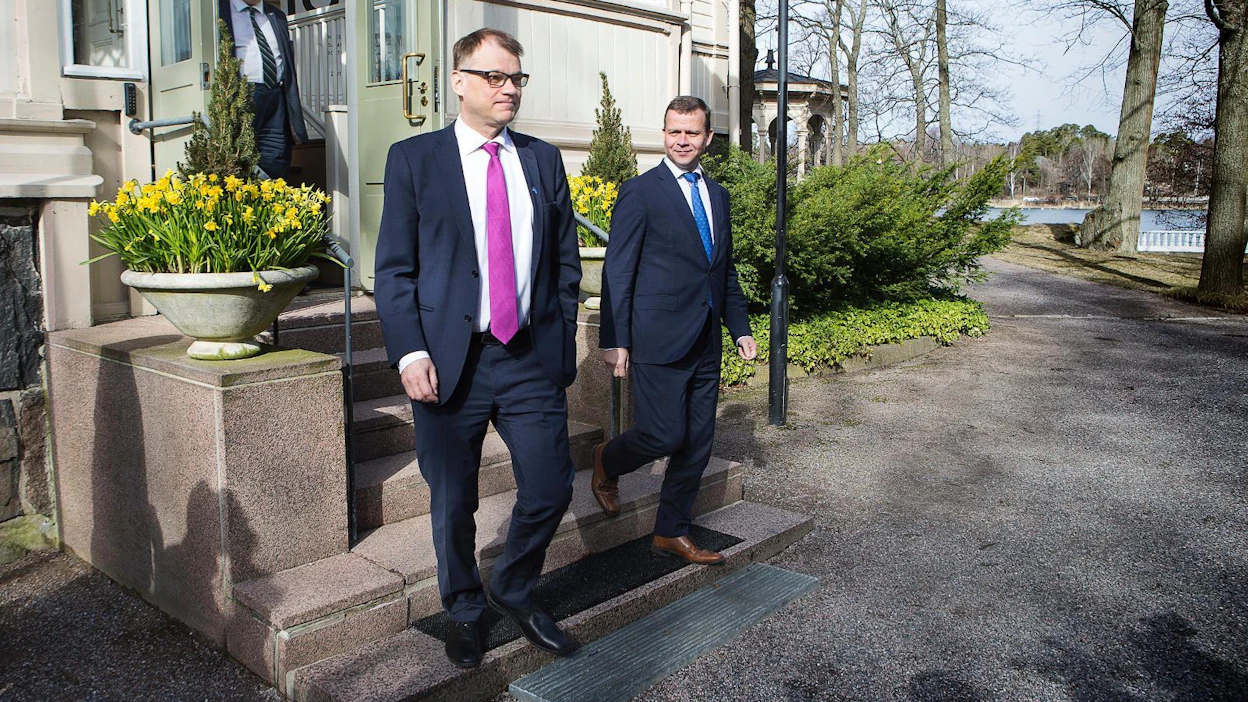 Pääministeri Juha Sipilä (kesk.), valtiovarainministeri Petteri Orpo (kok.) sekä ulkoministeri TImo Soini (ps.) ovat istuneet tänään ja eilen hallituksen puoliväliriihessä.