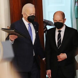 Yhdysvaltain presidentti Joe Biden ja Saksan tuore liittokansleri Olaf Scholz hakivat yhteistä linjaa Ukrainan kriisin ratkaisemiseen Washingtonissa viime viikolla.