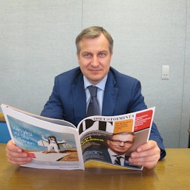 Karjalan hallituksen pääministeri Aleksandr Chepik vieraili huhtikuussa Suomessa.