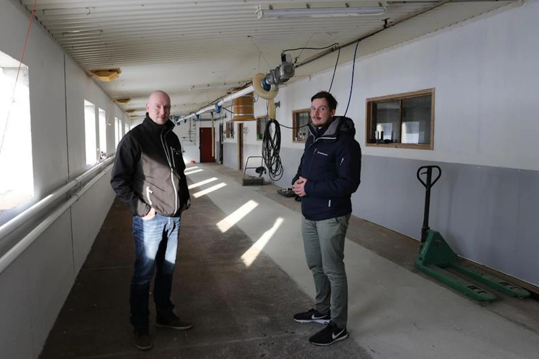 Panu Ollikkala (vas.) ja Finsect Oy:n Lauri Jyllilä ovat opetelleet sirkkakasvatusta parin vuoden ajan. Nyt on aika laajentaa tuotantoa. Ensi vaiheessa sirkkalaksi muuntuu Ollikkalan sikalan porsitusosasto. Vanhojen seinien sisälle jää vielä laajennusvaraakin, sillä sikalan kokonaispinta-ala on 550 neliömetriä.