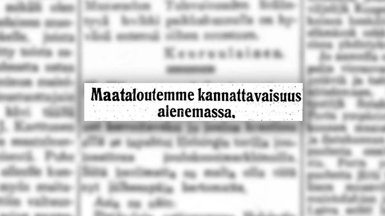 Kustannusnousun lisäksi sisällissodan aikaisten vahinkojen korjaaminen söi maatilojen kannattavuutta alkuvuodesta 1922.