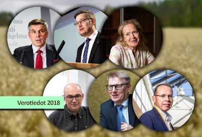 Juha Marttila, Eerikki Viljanen, Jaana Husukallio, Mikko Tiirola, Kimmo Tiilikainen ja Heikki Malinen.