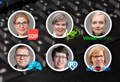 Kuuden puolueen johto vastasi MT:n kyselyyn. "Olemme joutuneet muutoinkin tekemään ratkaisuja, joista ei ole mainintaa hallitusohjelmassa", kaksoiskuntalaisuuden avaamista perustelee keskustan Annika Saarikko.