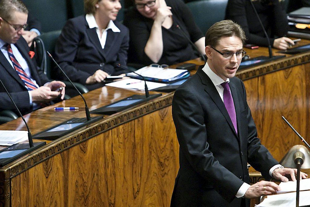 Eduskunta keskusteli Kreikan velkajärjestelystä. Pääministeri Jyrki Katainen.