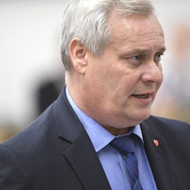 SDP:n puheenjohtaja Antti Rinne eduskunnan täysistunnossa keskiviikkona.