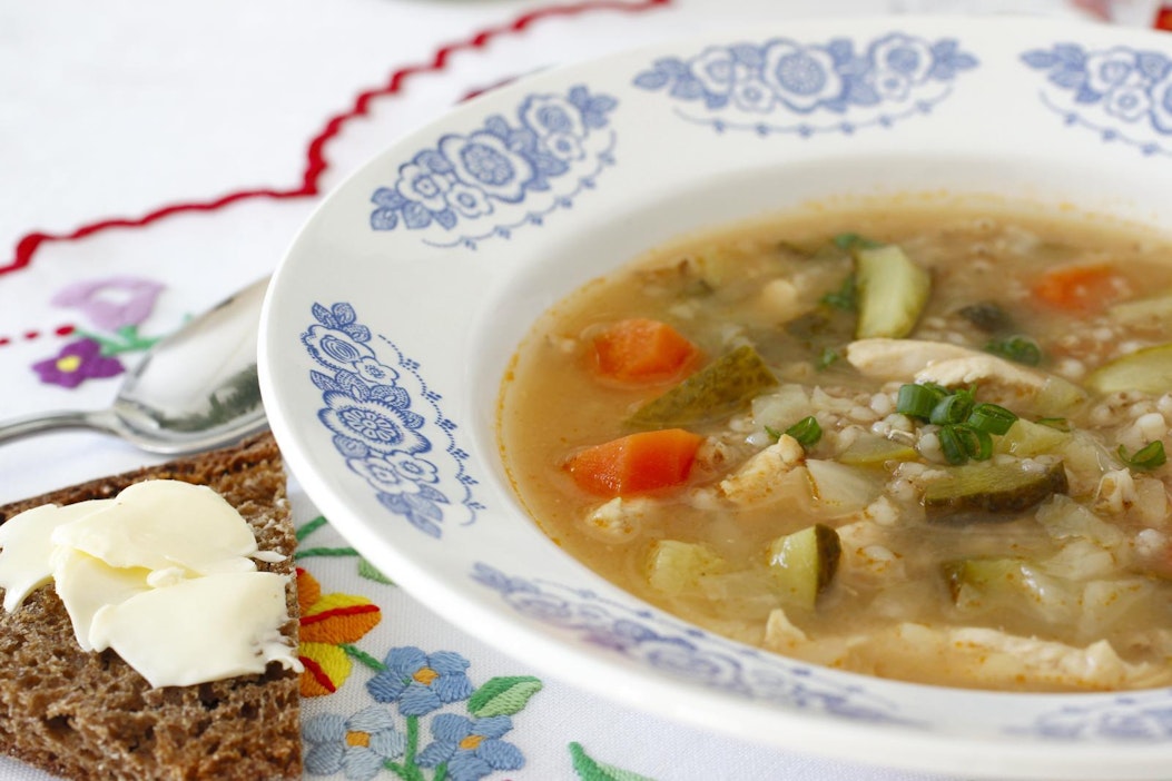 Keitto on tyypillistä talkooruokaa.