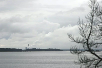 Kotkan merimaisemaa, tehdas, saaste