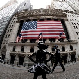 New Yorkin pörssi sulkeutui tiistaina nousujohteisena. LEHTIKUVA / AFP