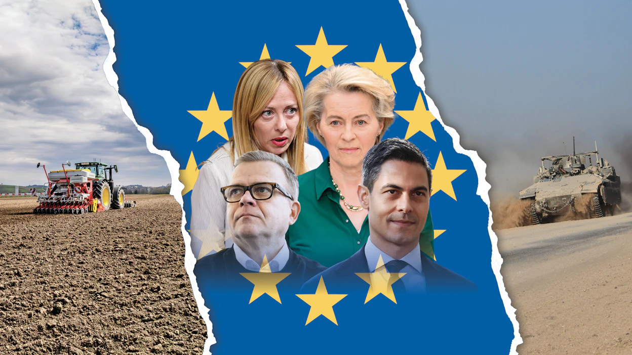 Italian Giorgia Meloni, Hollannin Rob Jetten ja Suomen Petteri Orpo vääntävät alkavassa huippukokuksessa siitä, pitääkö Ursula von der Leyenin komission esittämää budjettia leikata ja leikataanko enemmän maataloudesta kuin puolustuksesta.