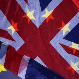Lakihankkeellaan Britannia vesittäisi osan jo sovitusta EU-erosopimuksesta ja rikkoisi näin kansainvälisiä velvoitteitaan. LEHTIKUVA/AFP