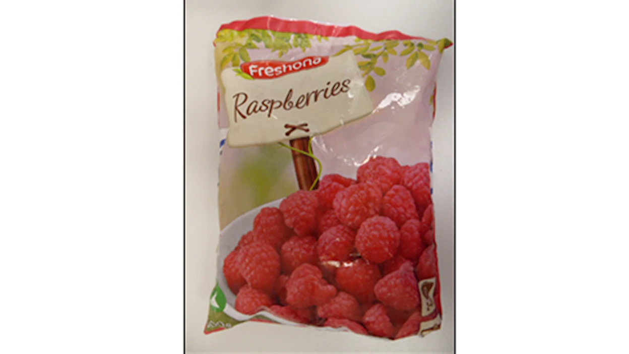Takaisinveto koskee 500 gramman pusseissa myytäviä Freshona -tuotemerkin pakastevadelmia.