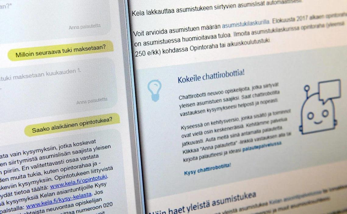Kokeiluja ja -hankkeita on jo meneillään esimerkiksi Kelassa, Verohallinnossa ja osassa kuntia. Robotit ja tekoäly alkavat pikku hiljaa tehdä myös viranomaispäätöksiä kansalaisten hakemuksista ja etuuksista.