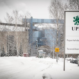 Paperiliiton lakko UPM:n työpaikoilla jatkuu jo viidettä viikkoa. Kuva on otettu viime torstaina UPM:n paperitehtaalta Jämsänkoskelta.