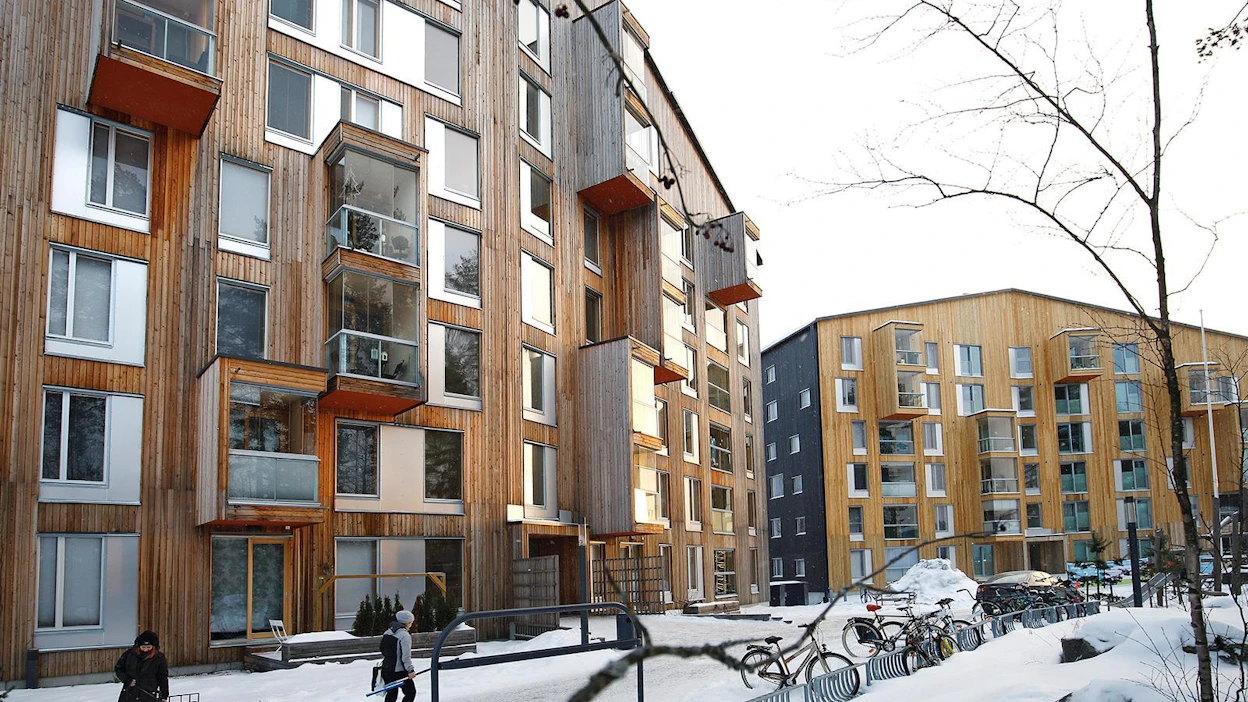 Jyväskylän Puukuokan kerrostaloasunnot menivät nopeasti kaupaksi. Kolmannestakaan talosta ei ole enää montaa asuntoa vapaana.
