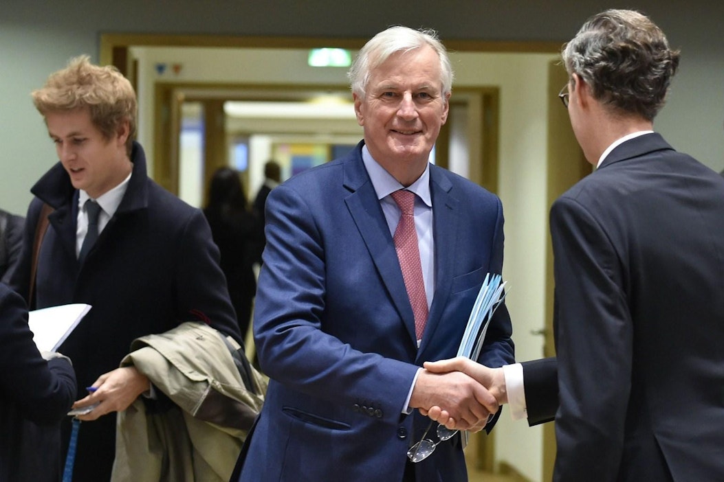 EU:n brexit-neuvottelija Michel Barnier kertoi neuvotteluiden etenemisestä. LEHTIKUVA/AFP