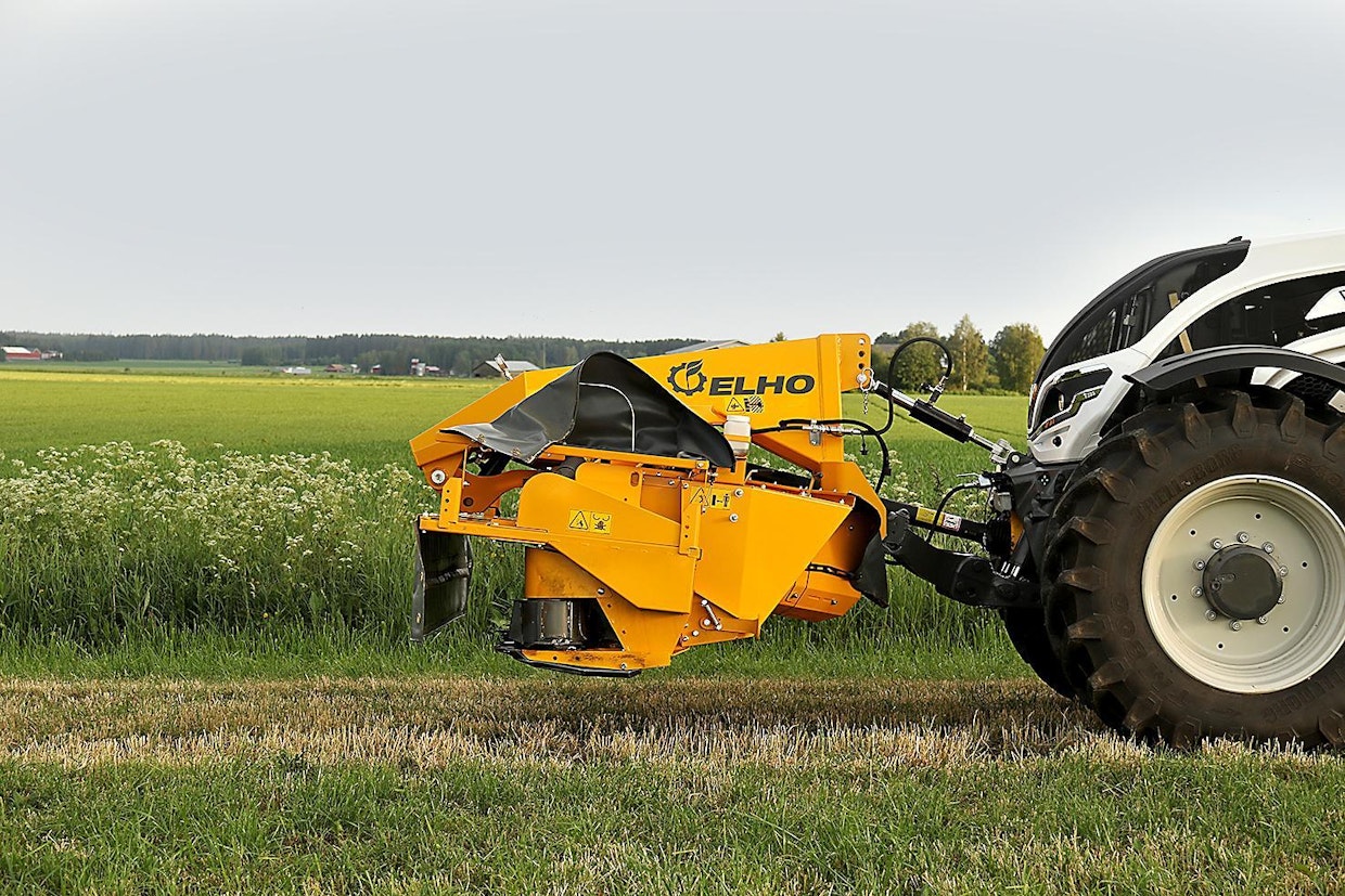 Varsinaisen kevennysmekanismin noston jälkeen Elhon oma, samaan piiriin kytketty hydraulinen työntövarsi vetää itsensä lyhyelle (ks. seuraava kuva).