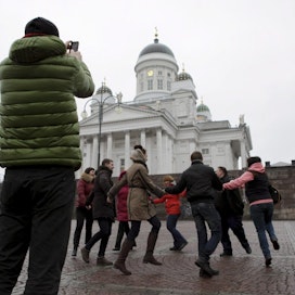 Eniten matkailijoita tuli viime vuonna Suomeen Venäjältä, Ruotsista ja Saksasta. LEHTIKUVA / PASI AUTIO