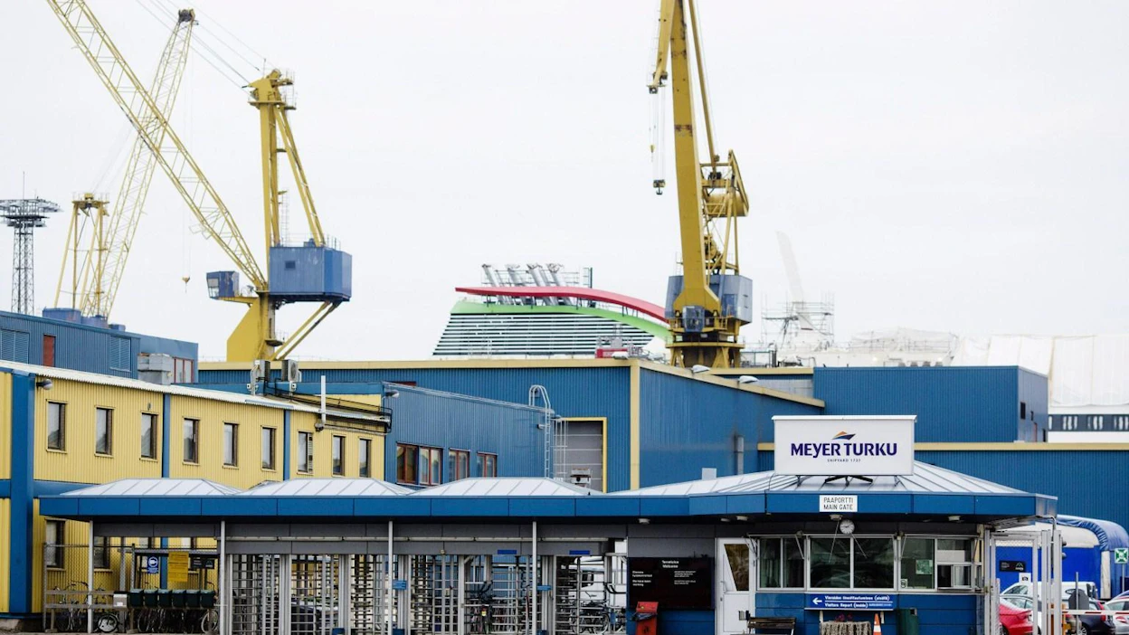 Turun seutu oli tutkimuksen vahvimpia nousijoita. Kuvassa Meyerin Turun-telakka.
