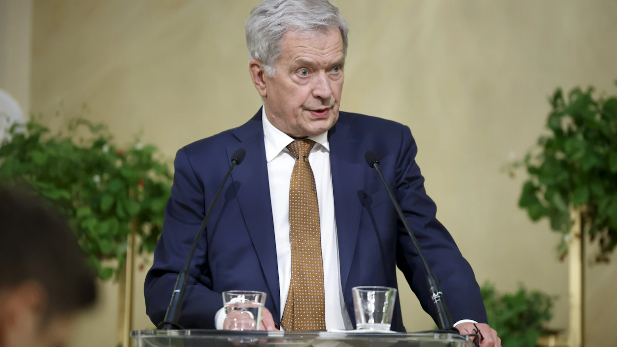 Päätössanansa lausunut presidentti Sauli Niinistö isännöi Kultaranta-keskusteluja viimeistä kertaa. LEHTIKUVA / RONI REKOMAA.