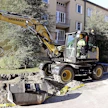 Yanmar B110W:n työpaino on noin 11 tonnia.