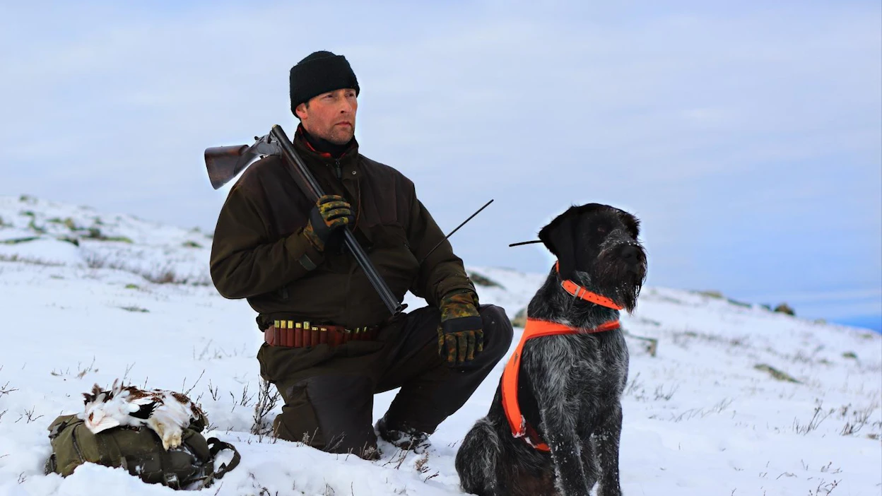 Suomen Metsästäjäliiton uusi puheenjohtaja Tuomas Hallenberg on aktiivinen metsästäjä ja kanakoiraharrastaja.