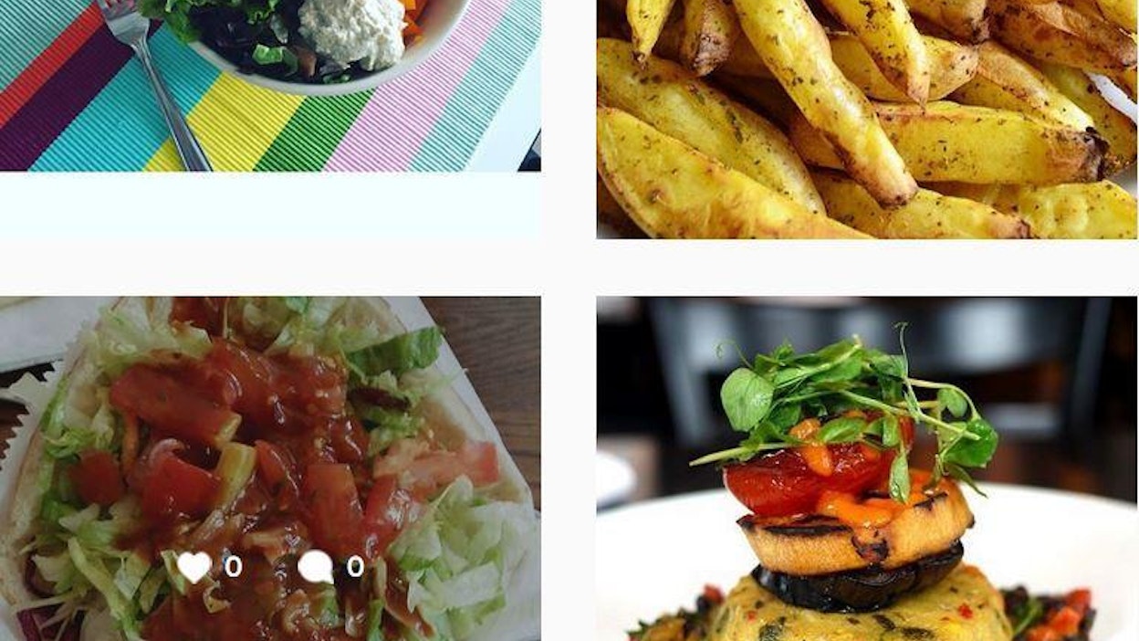 Yhteisöpalvelu Instagram vilisee ruoka- ja erityisesti annoskuvia.
