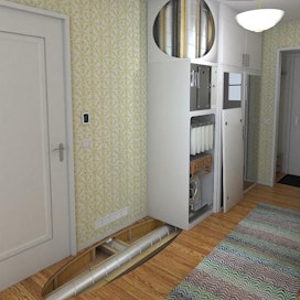 Ilmalämmitys oli erittäin suosittu järjestelmä 1970- ja 80-luvun taloissa. Vanhat ilmalämpölaitteet alkavat kuitenkin tulla elinkaarensa päähän, mutta niiden vaihto uuteen Enervent Salla Kotilämpö -laitteeseen onnistuu ilman vaivalloista remonttia.