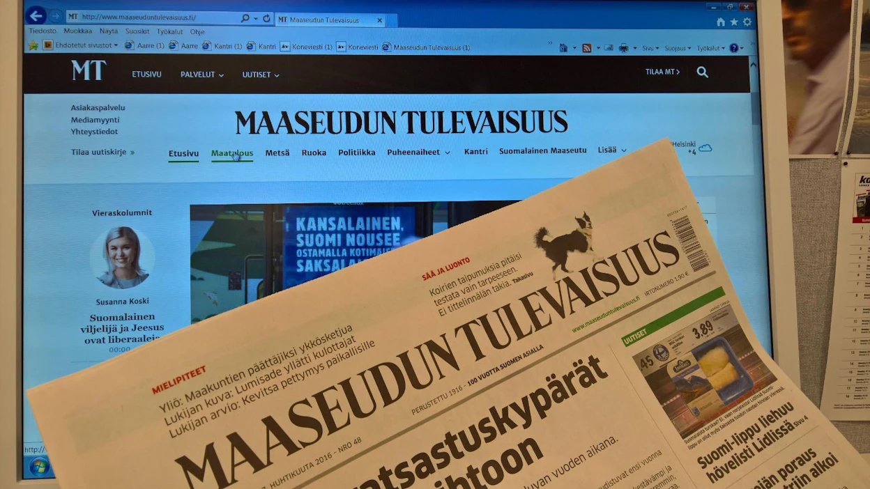 MT on kasvattanut viime syksyn jälkeen verkkouutisten lukijamäärää, mutta menettänyt lukijoita printissä.