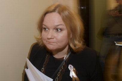 Krista Kiuru kertoi valiokunnan saaneen sote-mietintönsä valmiiksi. Lehtikuva / Vesa Moilanen