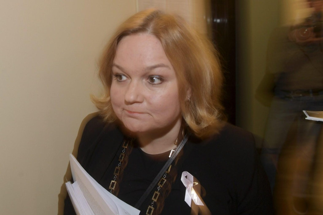 Krista Kiuru kertoi valiokunnan saaneen sote-mietintönsä valmiiksi. Lehtikuva / Vesa Moilanen