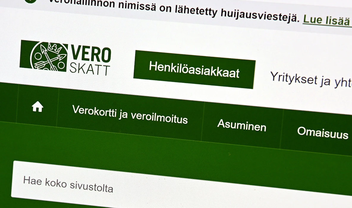 Verotuspäätös tulee suurimmalle osalle vain nettipalvelu Omaveroon. MARKKU ULANDER / LEHTIKUVA.