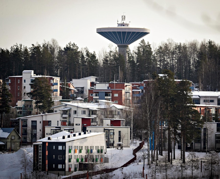 Kuokkalan vesitorni on yksi Jyväskylän maamerkeistä.