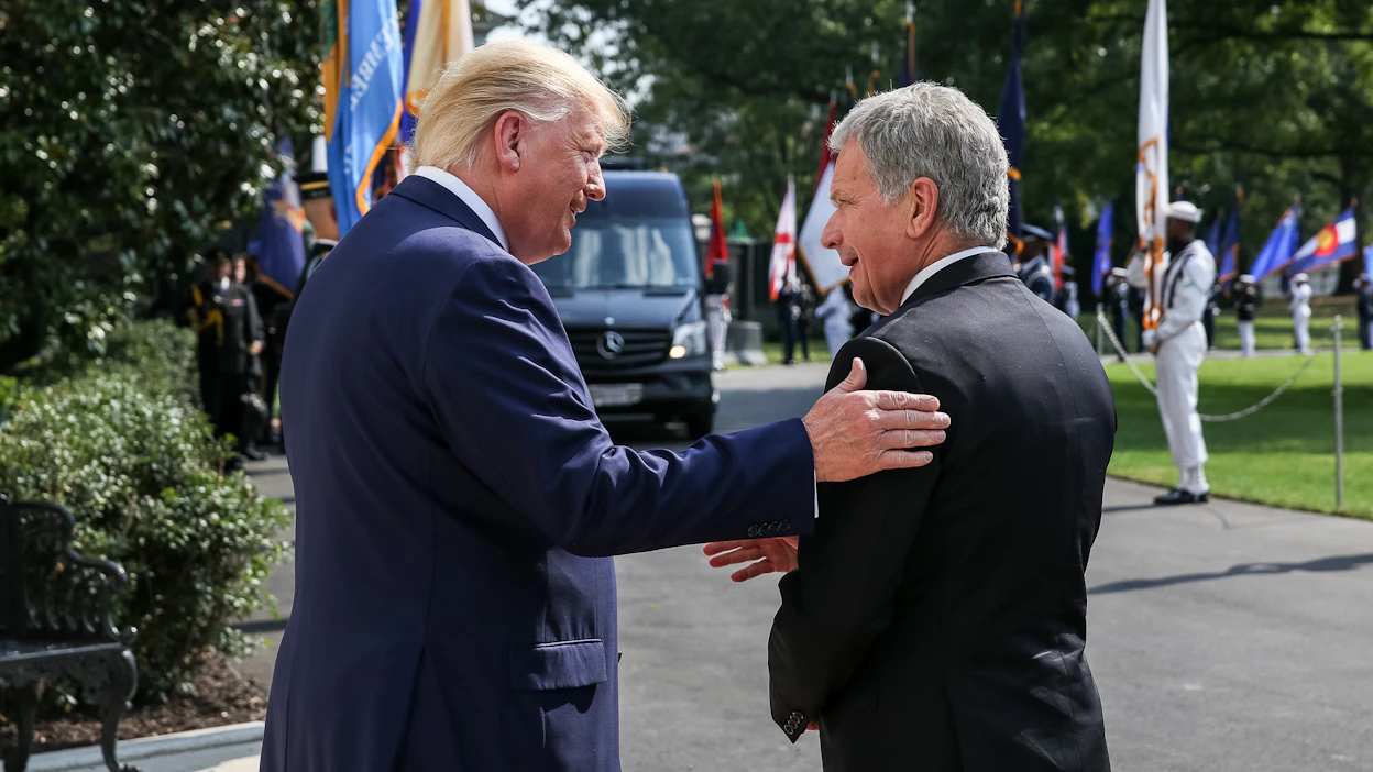 Presidentti Sauli Niinistö tapasi Yhdysvaltojen presidentin Donald Trumpin Valkoisessa talossa vuonna 2019.