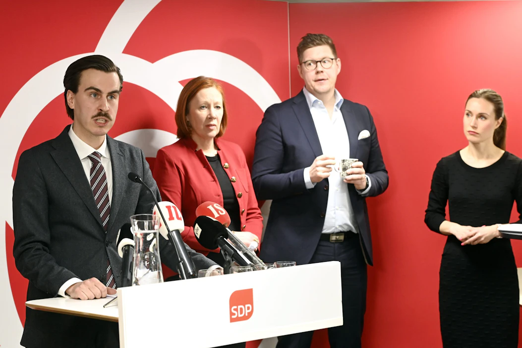 SDP nousi perussuomalaisten ohi kakkoseksi Ylen puoluegallupissa. LEHTIKUVA / Heikki Saukkomaa.