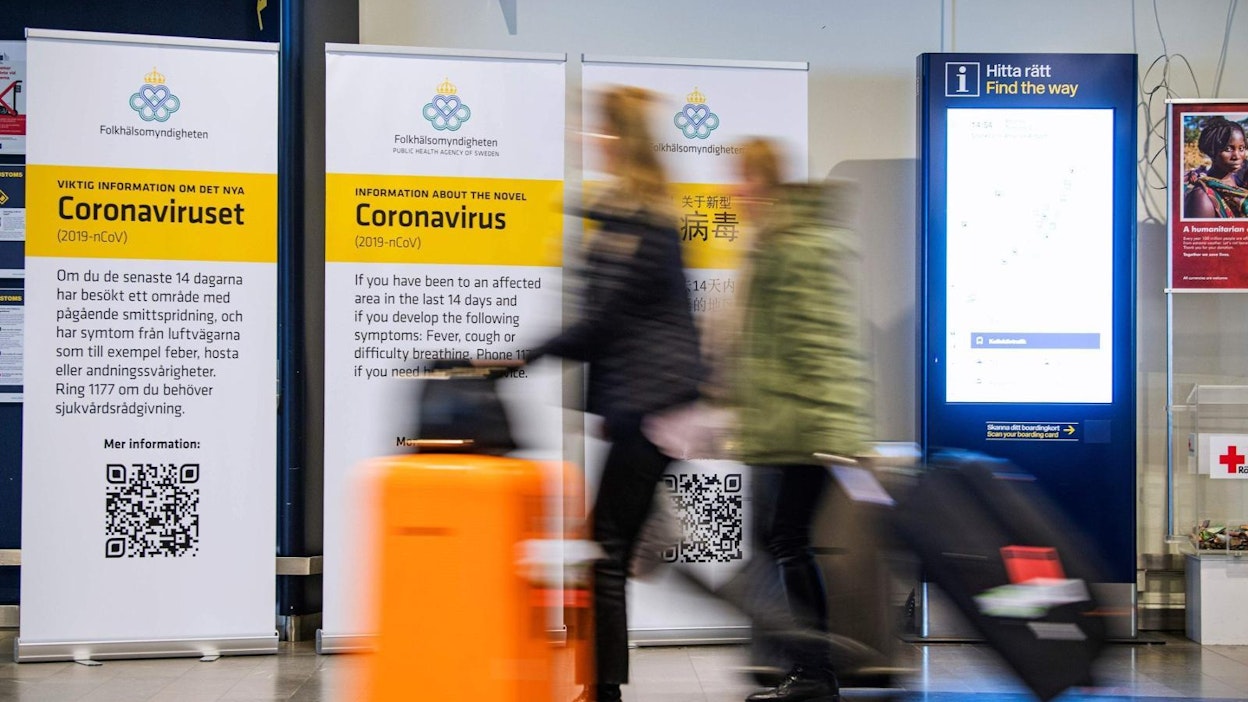 Myös Ruotsissa on tänään vahvistettu uusia koronavirustartuntoja. LEHTIKUVA/AFP